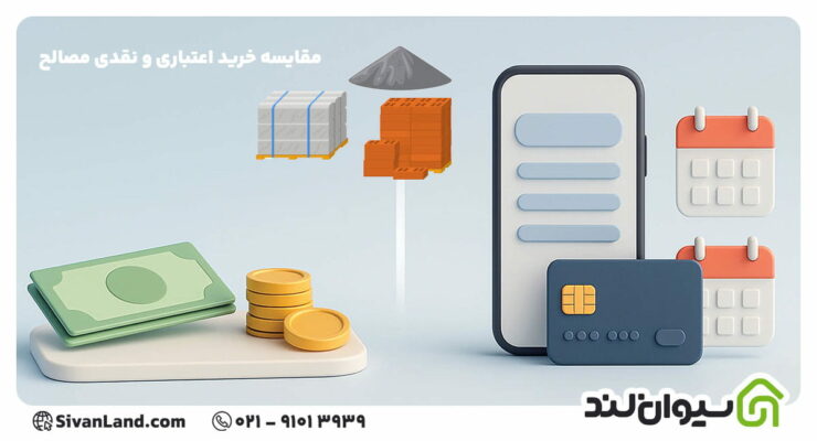 مقایسه خرید اعتباری و نقدی مصالح