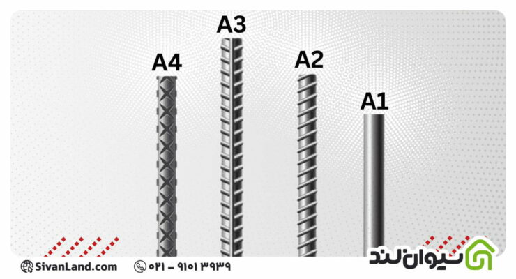 تفاوت های میلگرد a1 ،a2 ،a3 ،a4